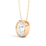 Shahla Karimi pendant in 14K yellow gold with round-cut diamond on white background