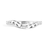 Shahla Karimi Asymmetrical Perfect Curved Demi Band 14K White Gold