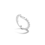 Shahla Karimi Asymmetrical Perfect Curved Demi Band 14K White Gold