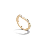 Shahla Karimi Asymmetrical Perfect Curved Demi Band 14K Yellow Gold