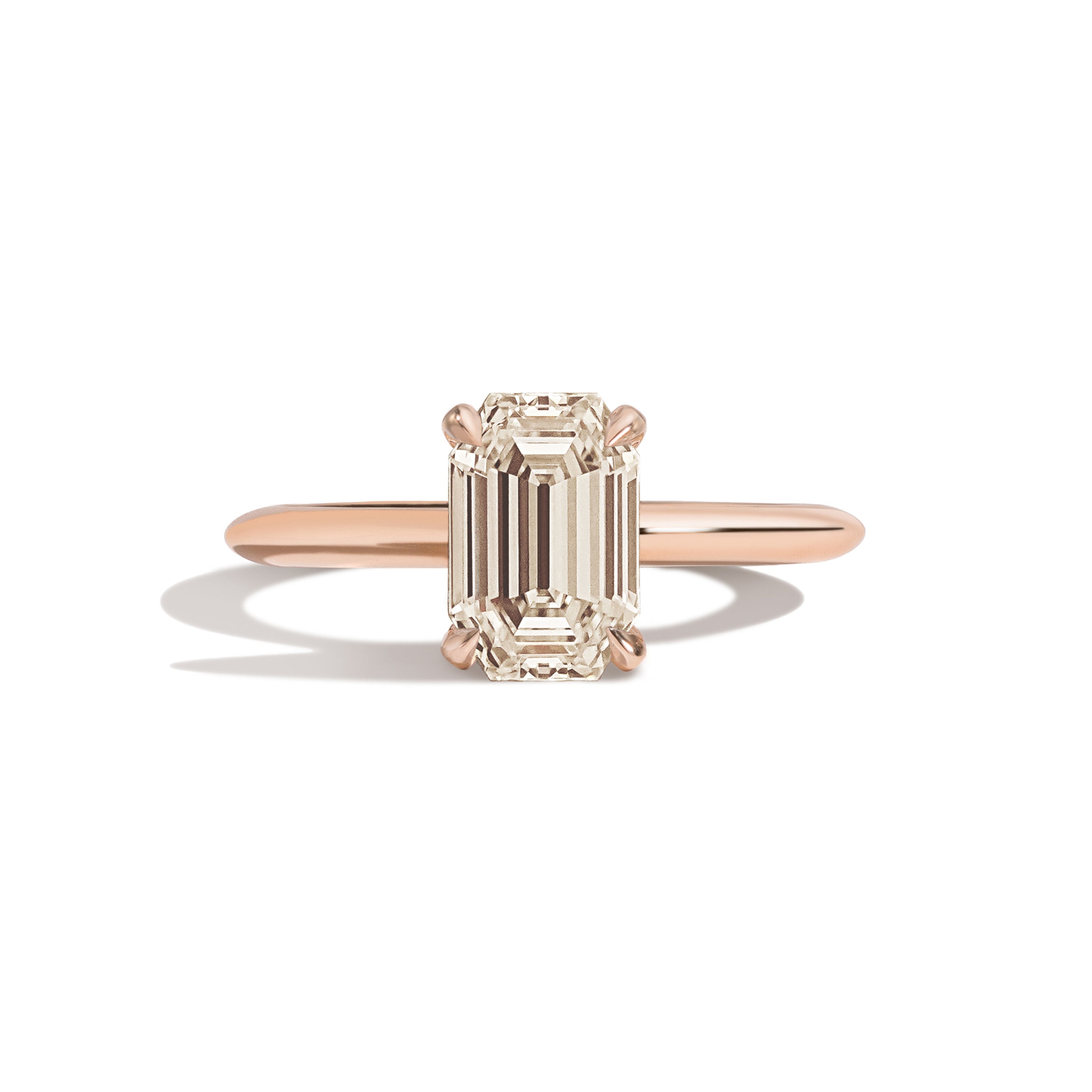 Shahla Karimi Jewelry Old Mine Emerald 14K Gold Ring on a white background