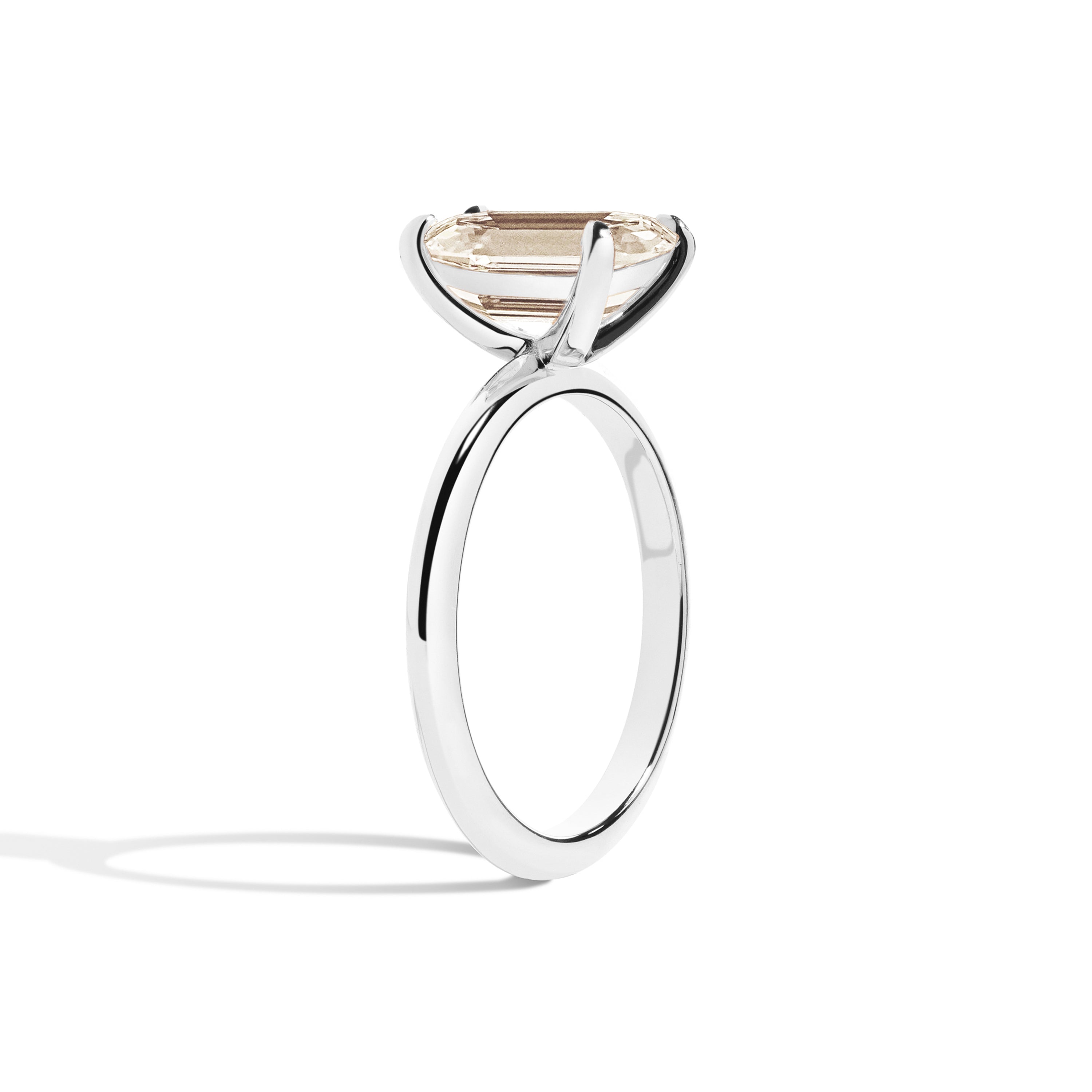 Shahla Karimi Jewelry Old Mine Emerald 14K Gold Ring on a white background