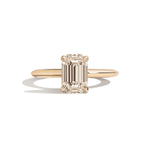 Shahla Karimi Jewelry Old Mine Emerald 14K Gold Ring on a white background