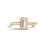 Shahla Karimi Jewelry Old Mine Emerald 14K Gold Ring on a white background