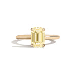 Shahla Karimi Jewelry Old Mine Emerald 14K Gold Ring on a white background
