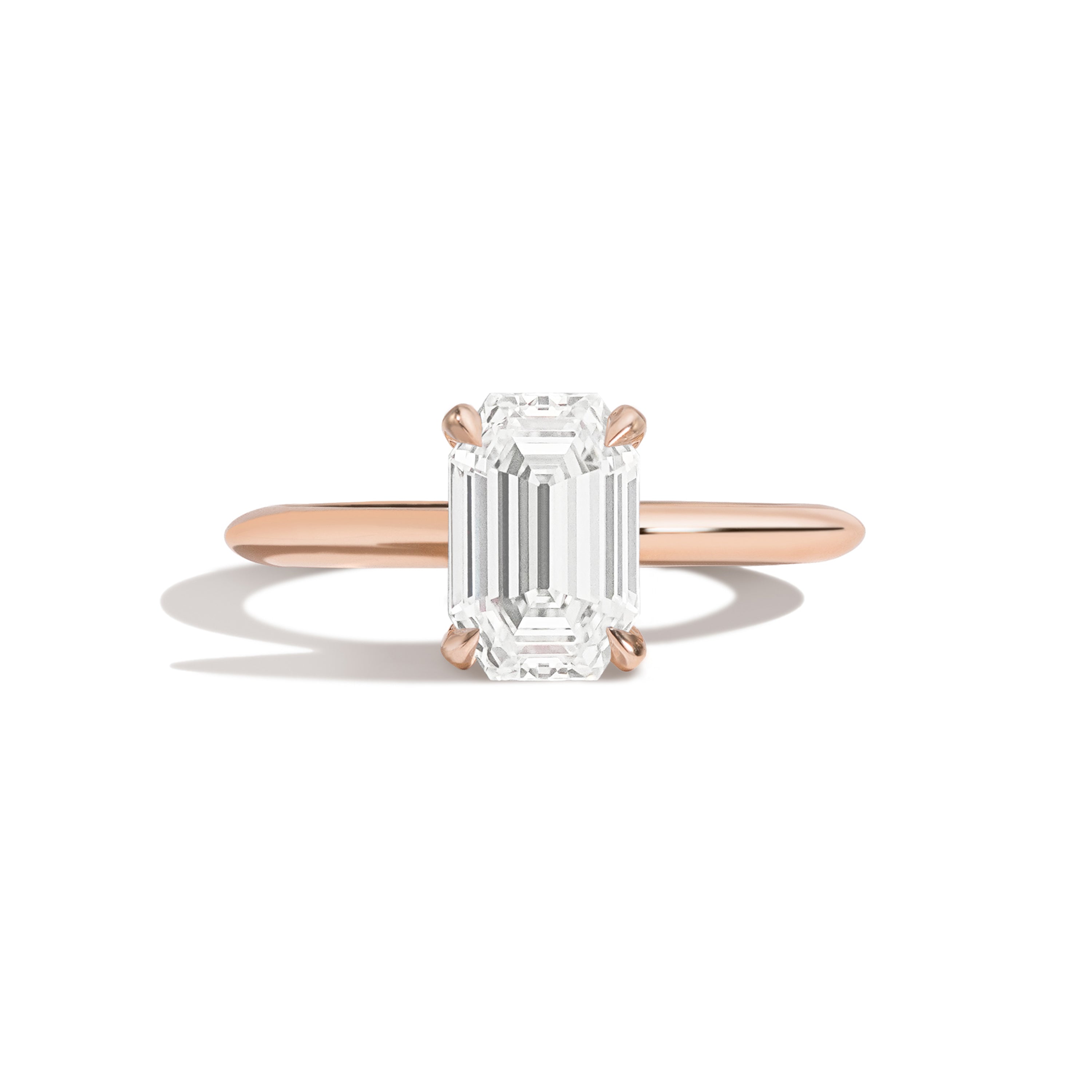 Shahla Karimi Jewelry Old Mined Emerald 14K Gold Ring on a white background