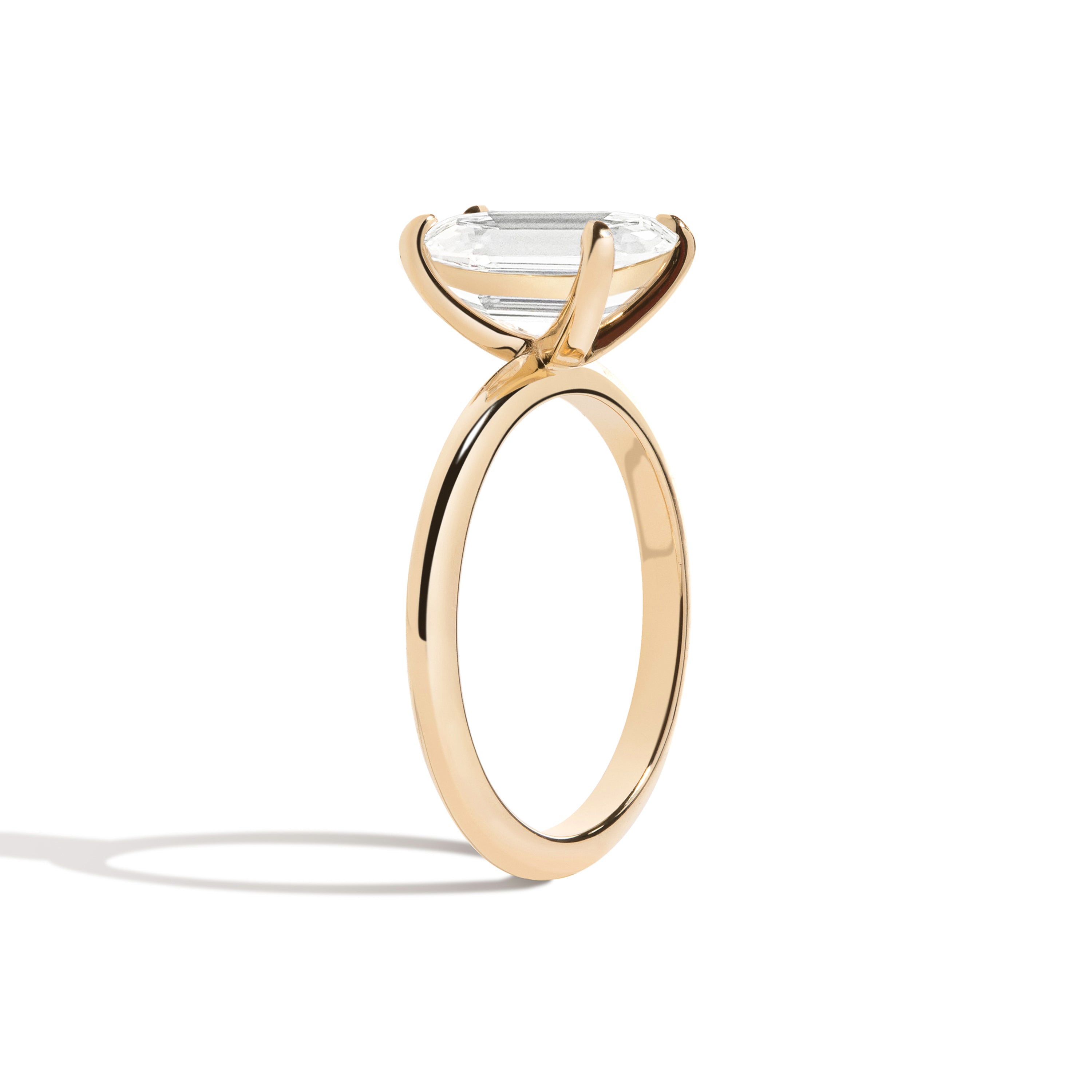 Shahla Karimi Jewelry Old Mined Emerald 14K Gold Ring on a white background