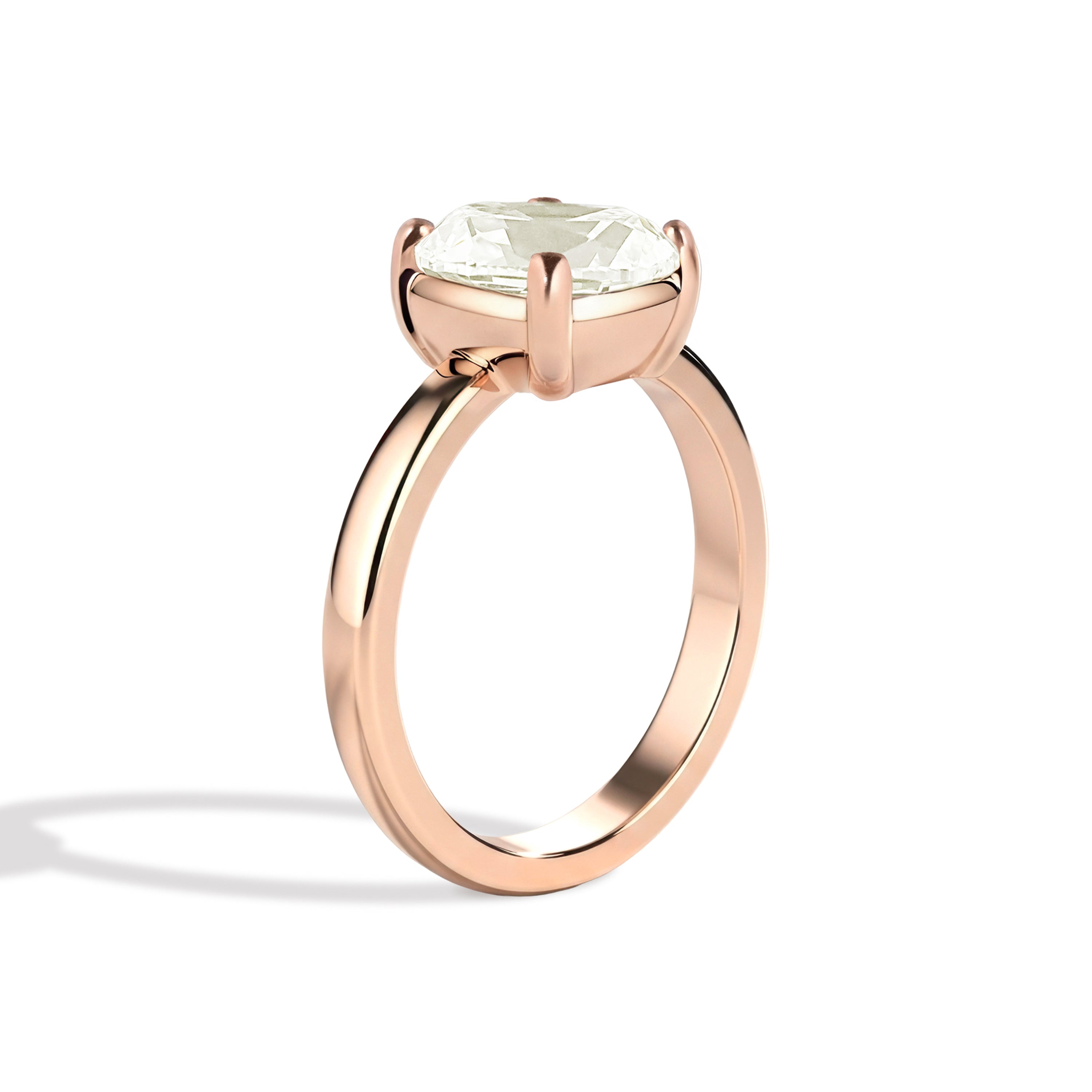 Shahla Karimi Jewelry Old Mine Cushion 14K Gold Ring on a white background