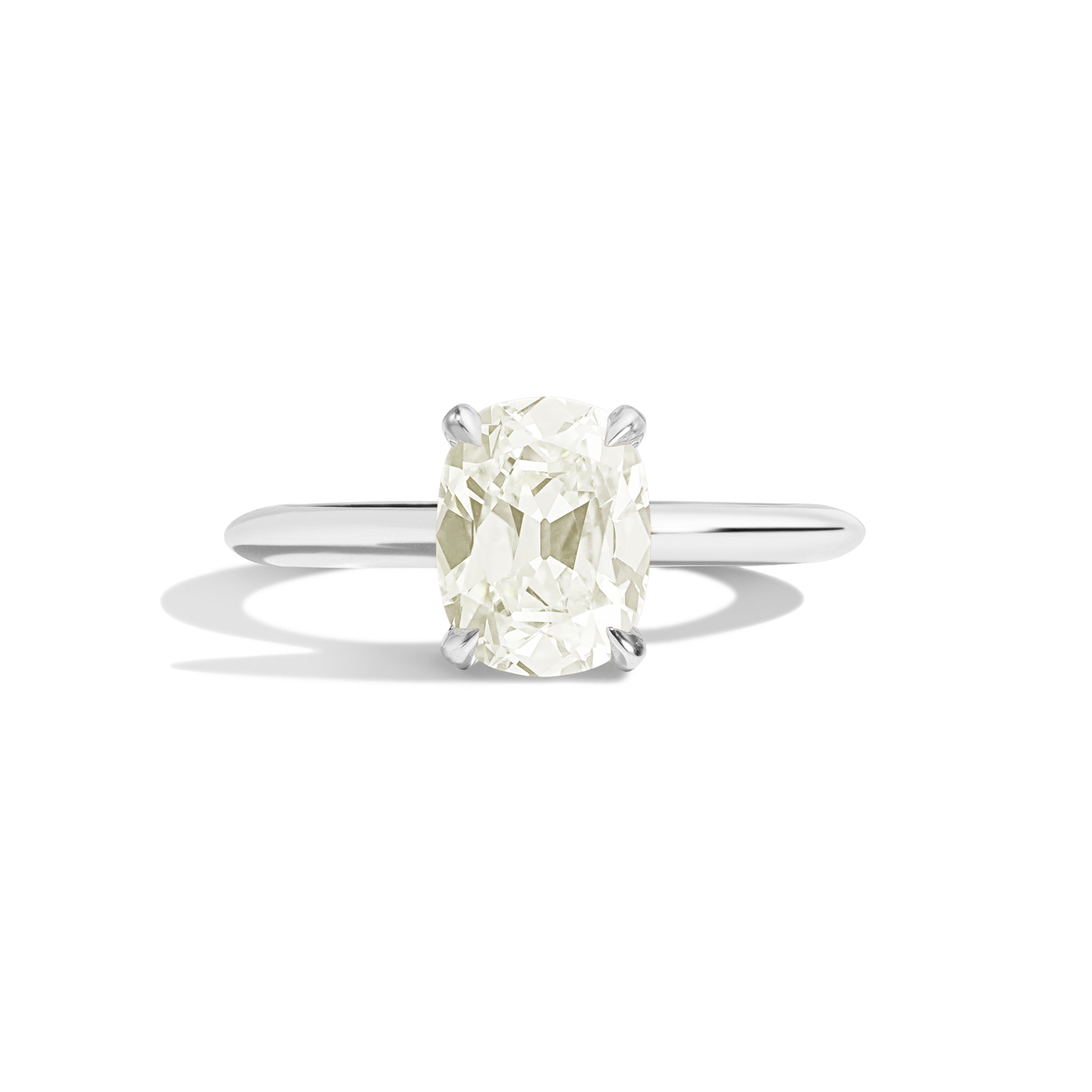 Shahla Karimi Jewelry Old Mine Cushion 14K Gold Ring on a white background