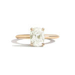 Shahla Karimi Jewelry Old Mine Cushion 14K Gold Ring on a white background