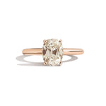 Shahla Karimi Jewelry Old Mine Cushion 14K Gold Ring on a white background