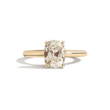 Shahla Karimi Jewelry Old Mine Cushion 14K Gold Ring on a white background