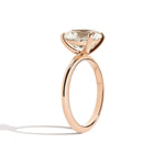 Shahla Karimi Jewelry Old Mine Cushion 14K Gold Ring in a white background