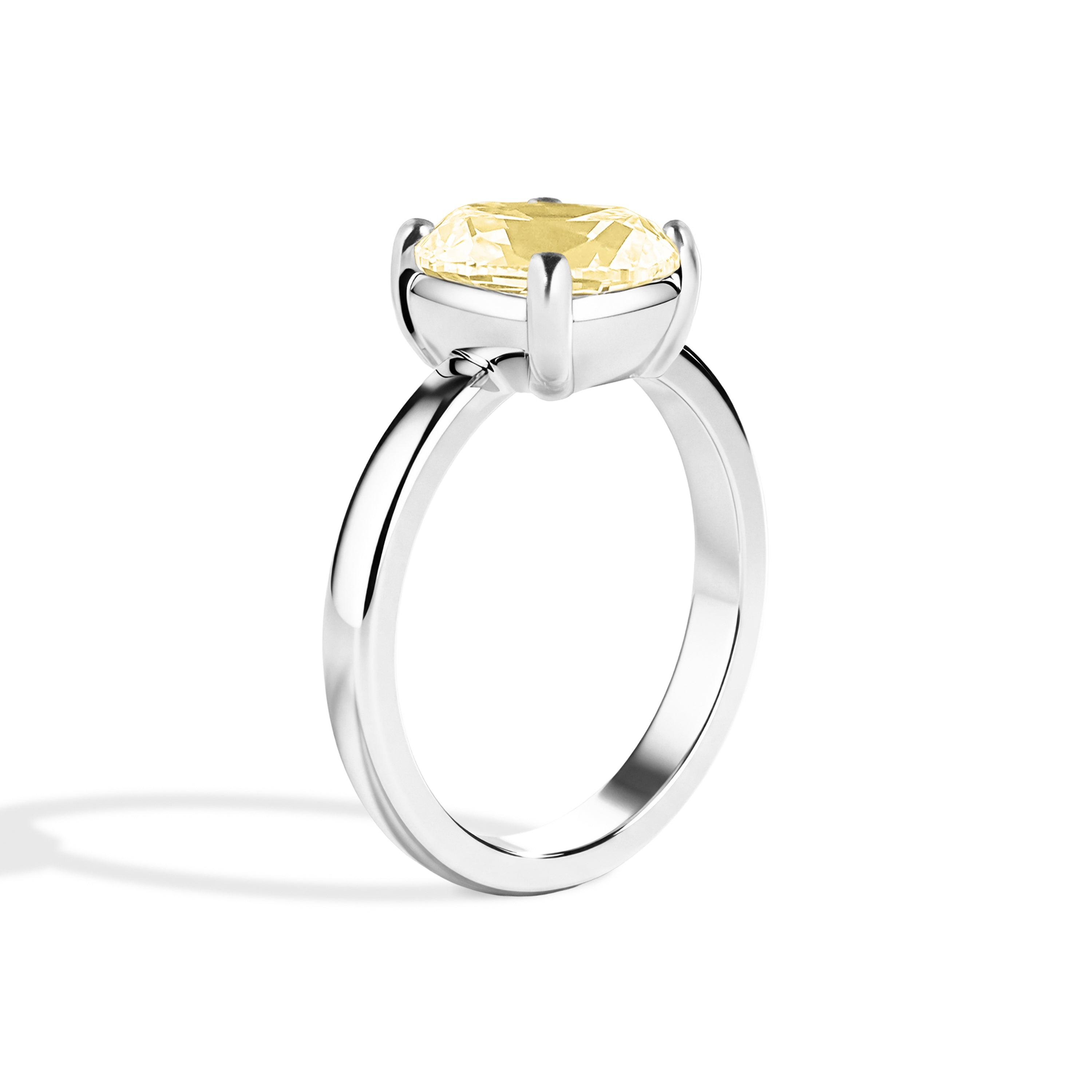 Shahla Karimi Jewelry Old Mine Cushion 14K Gold Ring on a white background