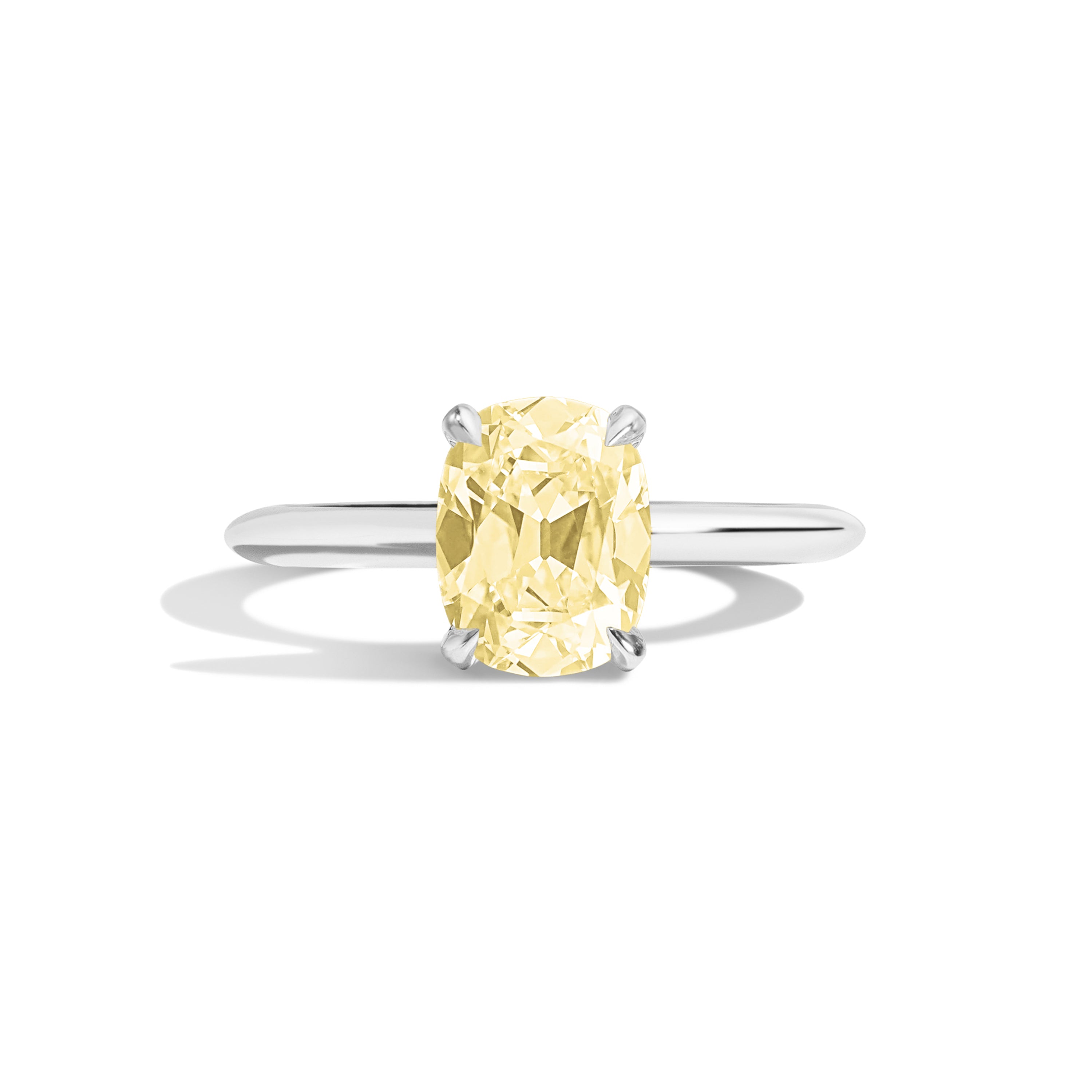 Shahla Karimi Jewelry Old Mine Cushion 14K Gold Ring on a white background