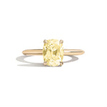 Shahla Karimi Jewelry Old Mine Cushion 14K Gold Ring on a white background