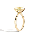 Shahla Karimi Jewelry Old Mine Cushion 14K Gold Ring on a white background
