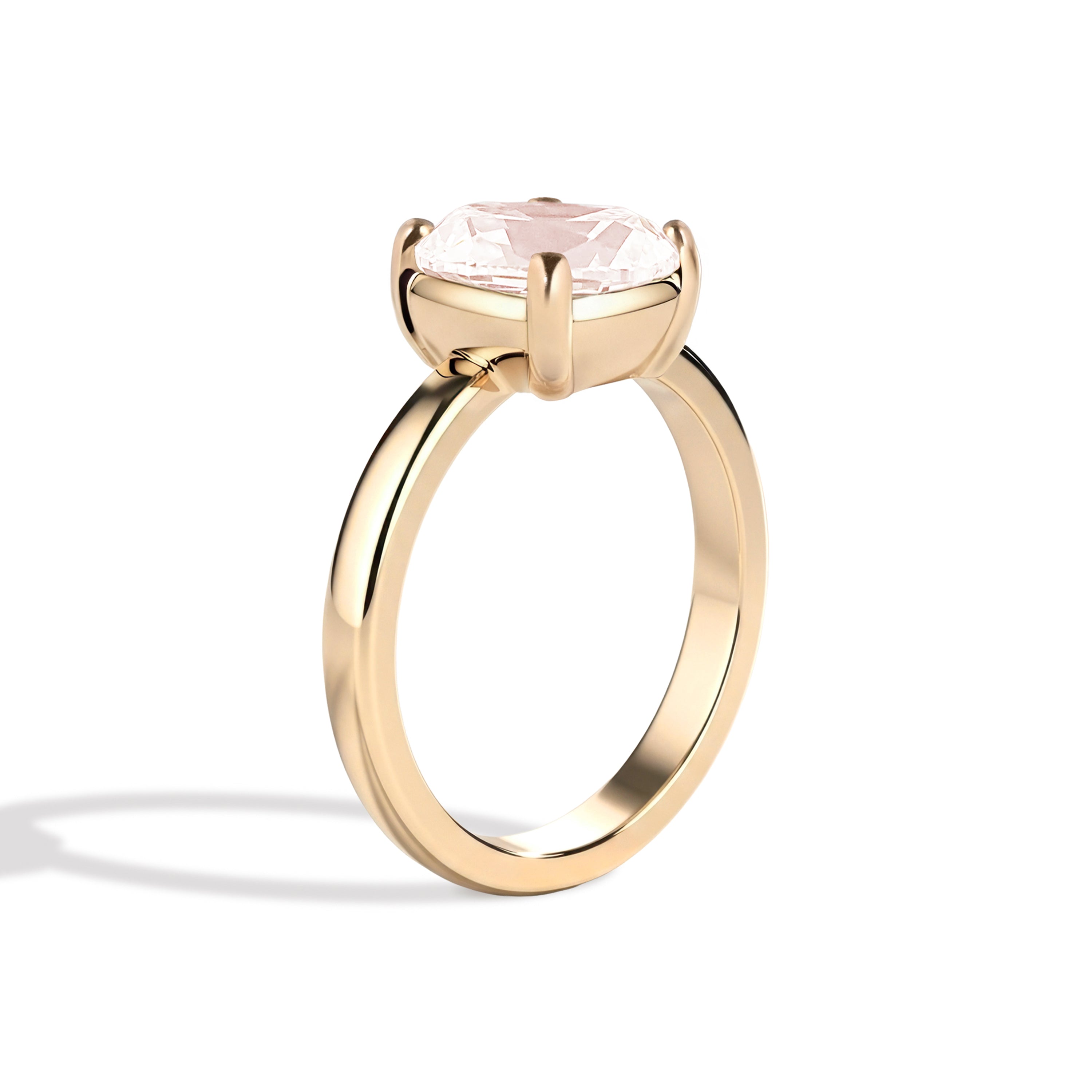 Shahla Karimi Jewelry Old Mine Cushion 14K Gold on a white background 