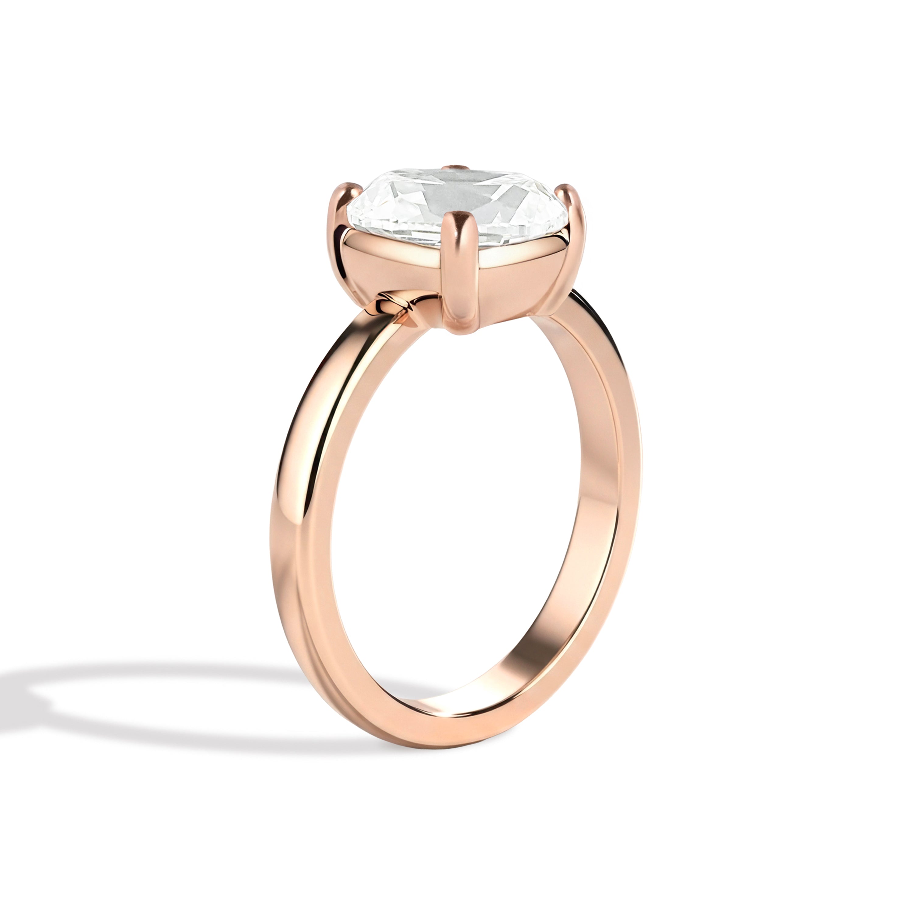 Shahla Karimi Jewelry Old Mine Cushion 14K Gold Ring on a white background