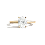 Shahla Karimi Jewelry Old Mine Cushion 14K Gold Ring on a white background