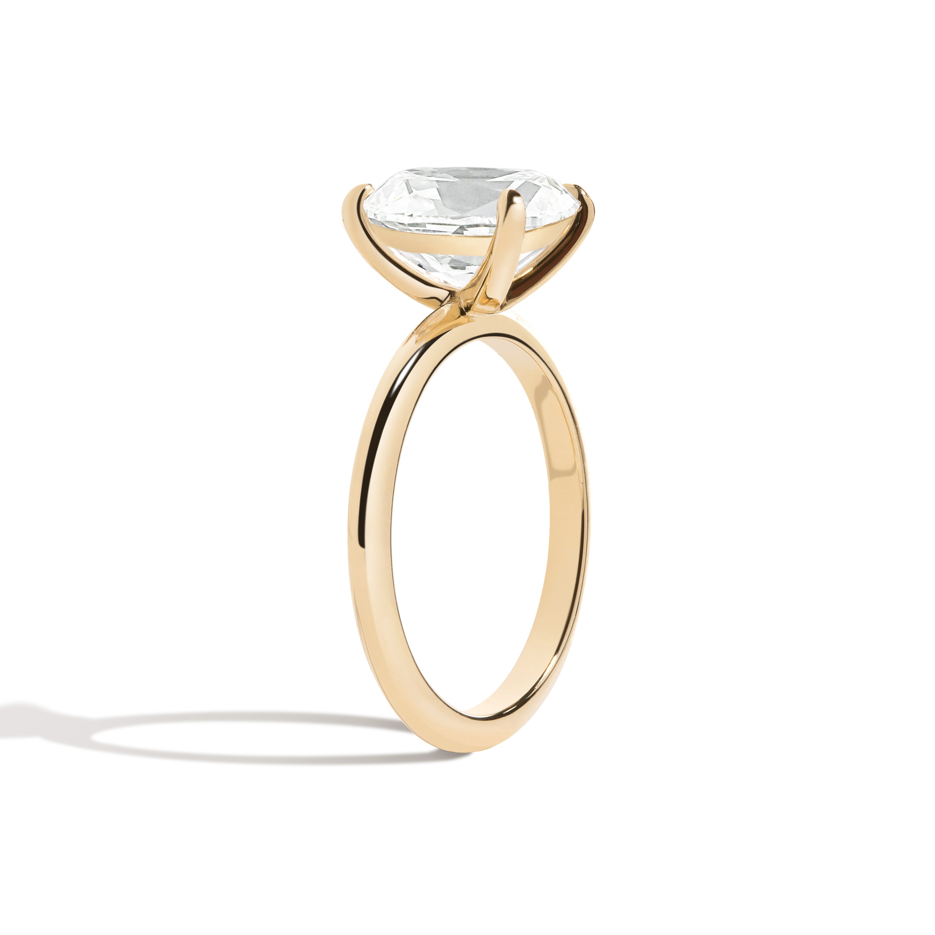 Shahla Karimi Jewelry Old Mined Cushion 14K Gold Ring on a white background