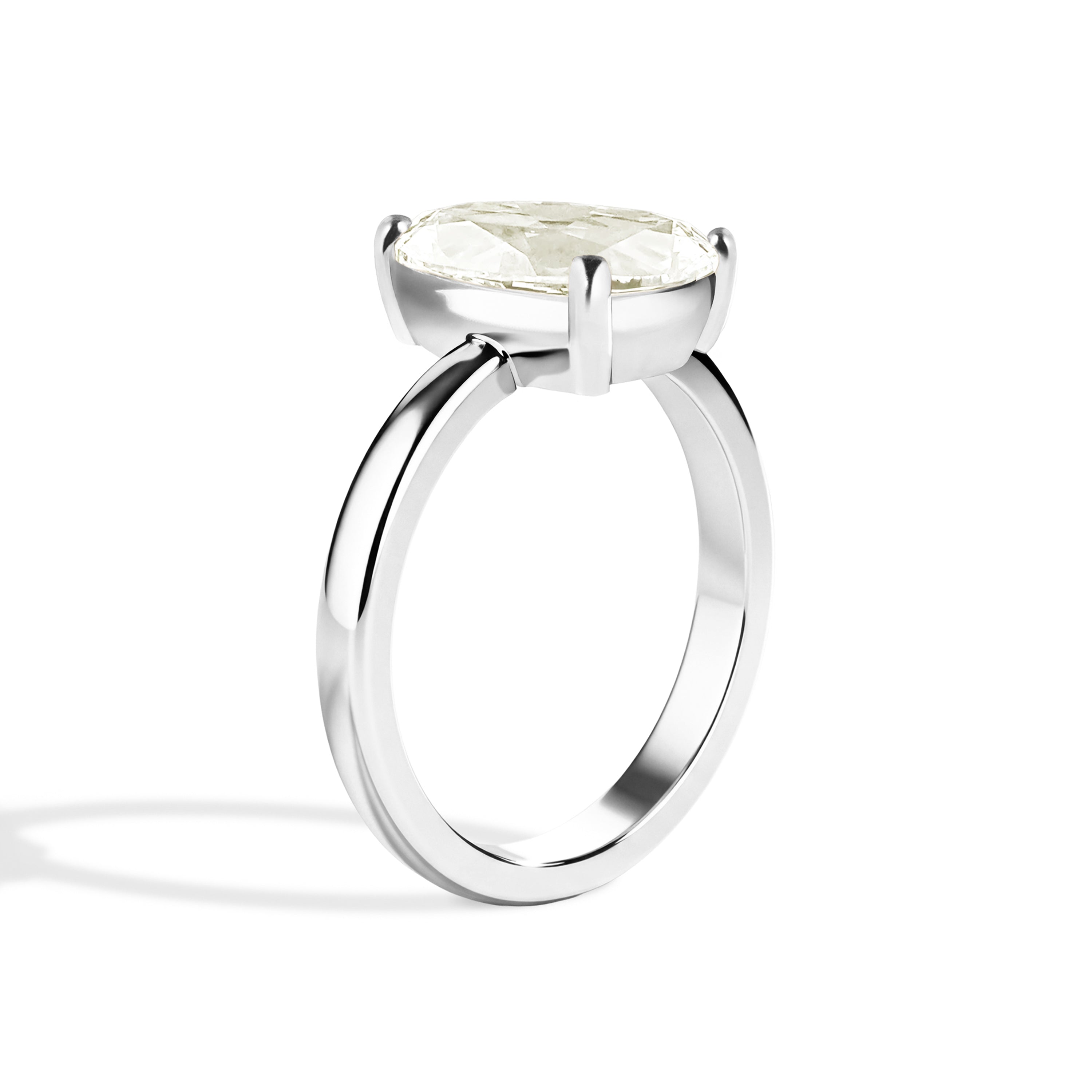 Shahla Karimi Jewelry Old Mine Moval 14K Gold Ring on a white background