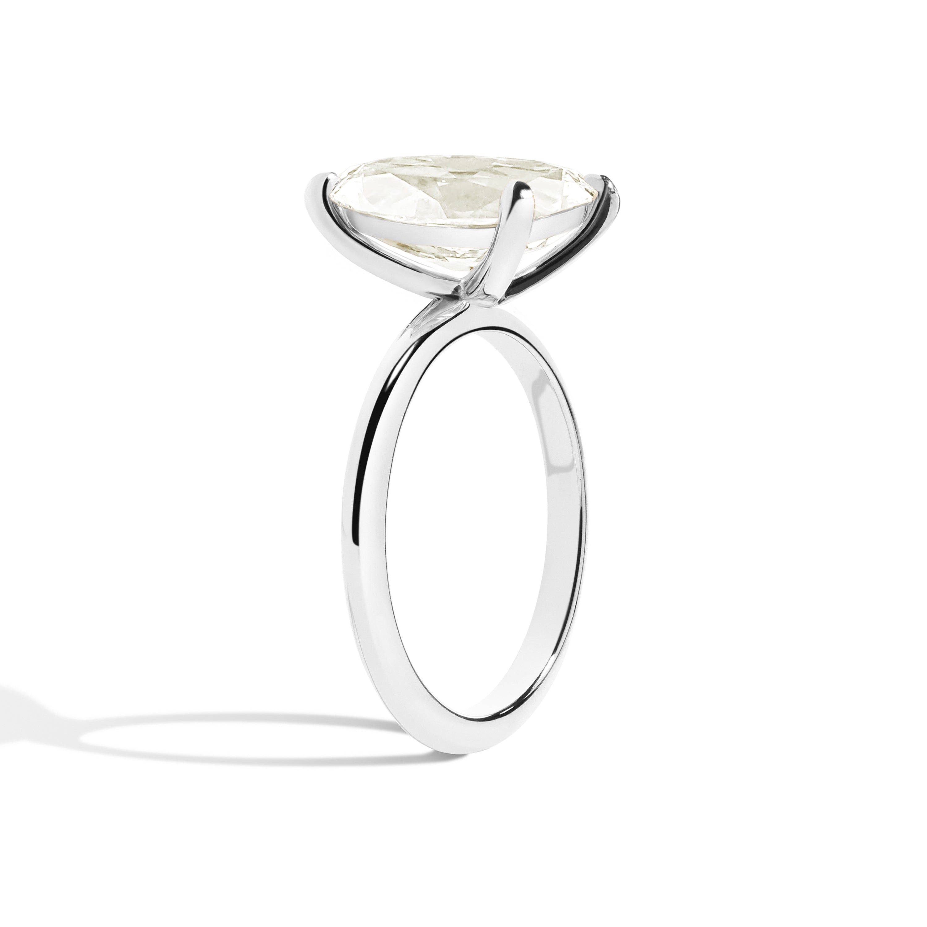 Shahla Karimi Jewelry Old Mine Moval 14K Gold Ring on a white background