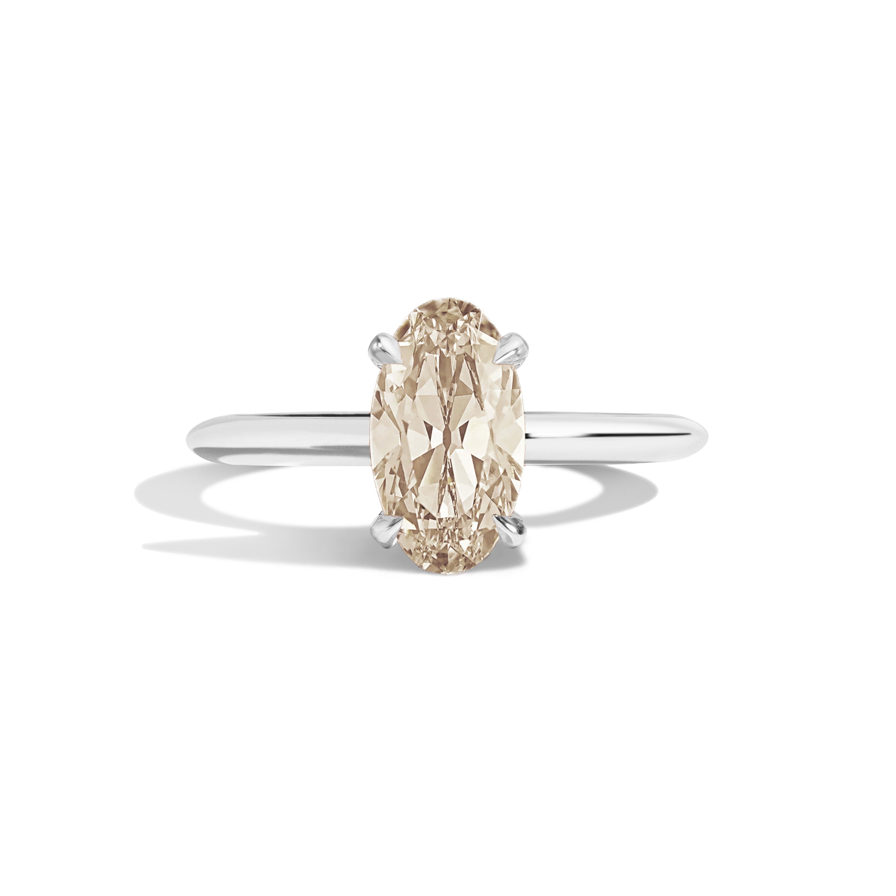 Shahla Karimi Jewelry Old Mine Moval 14K Gold Ring on a white background