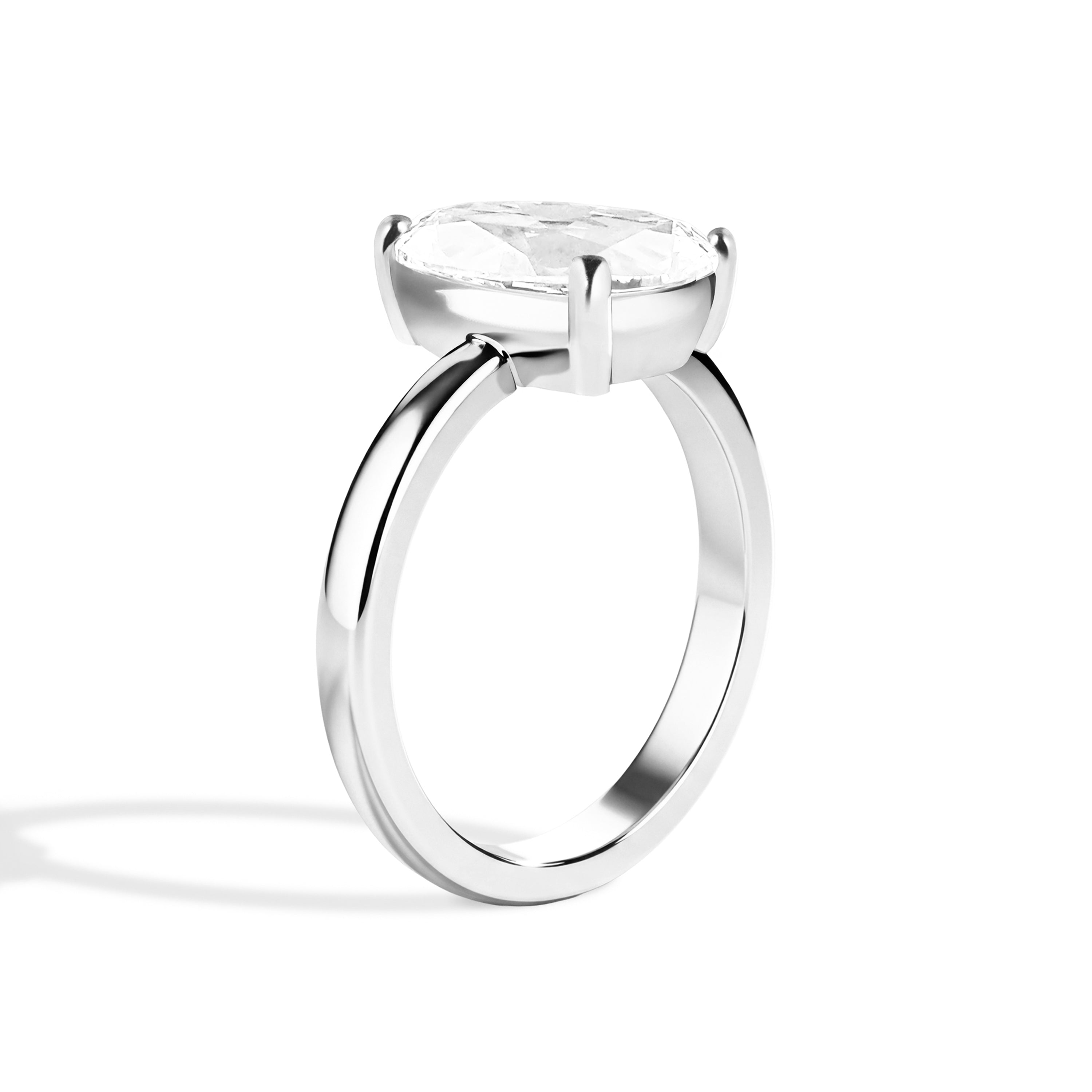 Shahla Karimi Jewelry Old Mine Moval 14K Gold Ring on a white background