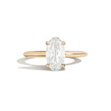 Shahla Karimi Jewelry Old Mine Moval 14K Gold Ring on a white background