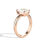 Shahla Karimi Jewelry Old Mine Pear 14K Gold Ring on a white background