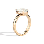 Shahla Karimi Jewelry Old Mine Pear 14K Gold Ring on a white background