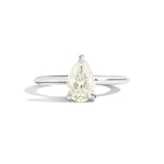 Shahla Karimi Jewelry Old Mine Pear 14K Gold Ring on a white background