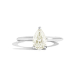 Shahla Karimi Jewelry Old Mine Pear 14K Gold Ring on a white background