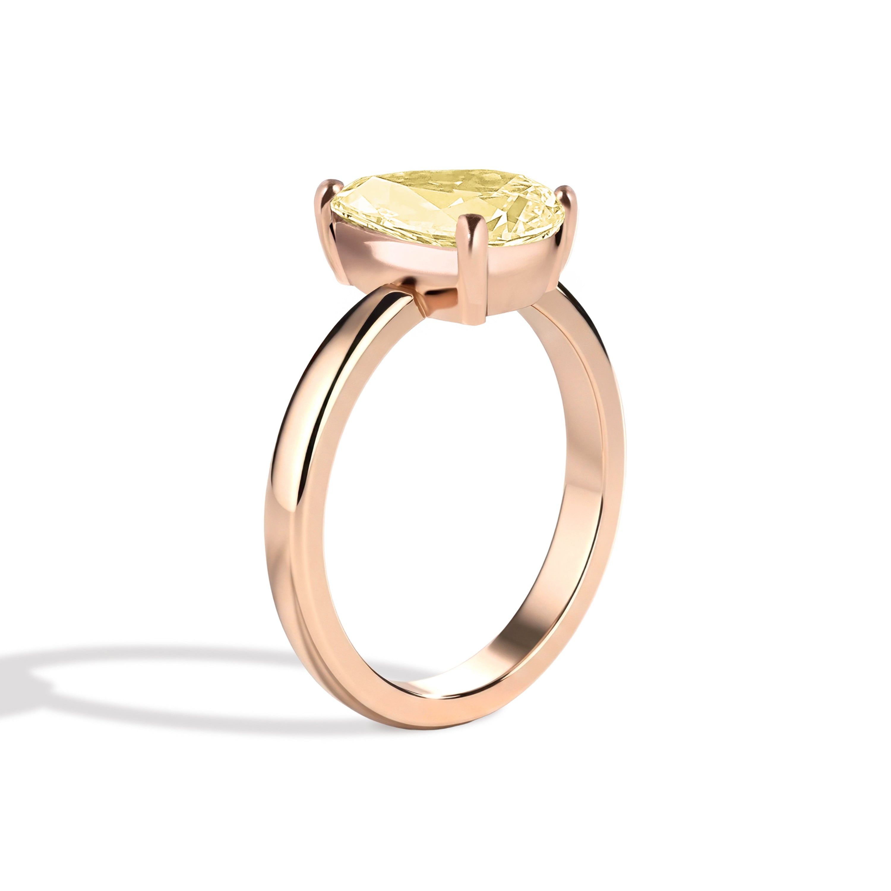 Shahla Karimi Jewelry Old Mine Pear 14K Ring on a white background