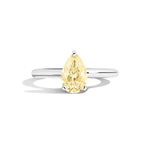 Shahla Karimi Jewelry Old Mine Pear 14K Ring on a white background