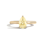 Shahla Karimi Jewelry Old Mine Pear 14K Ring on a white background