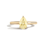 Shahla Karimi Jewelry Old Mine Pear 14K Ring on a white background