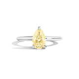 Shahla Karimi Jewelry Old Mine Pear 14K Gold Ring on a white background
