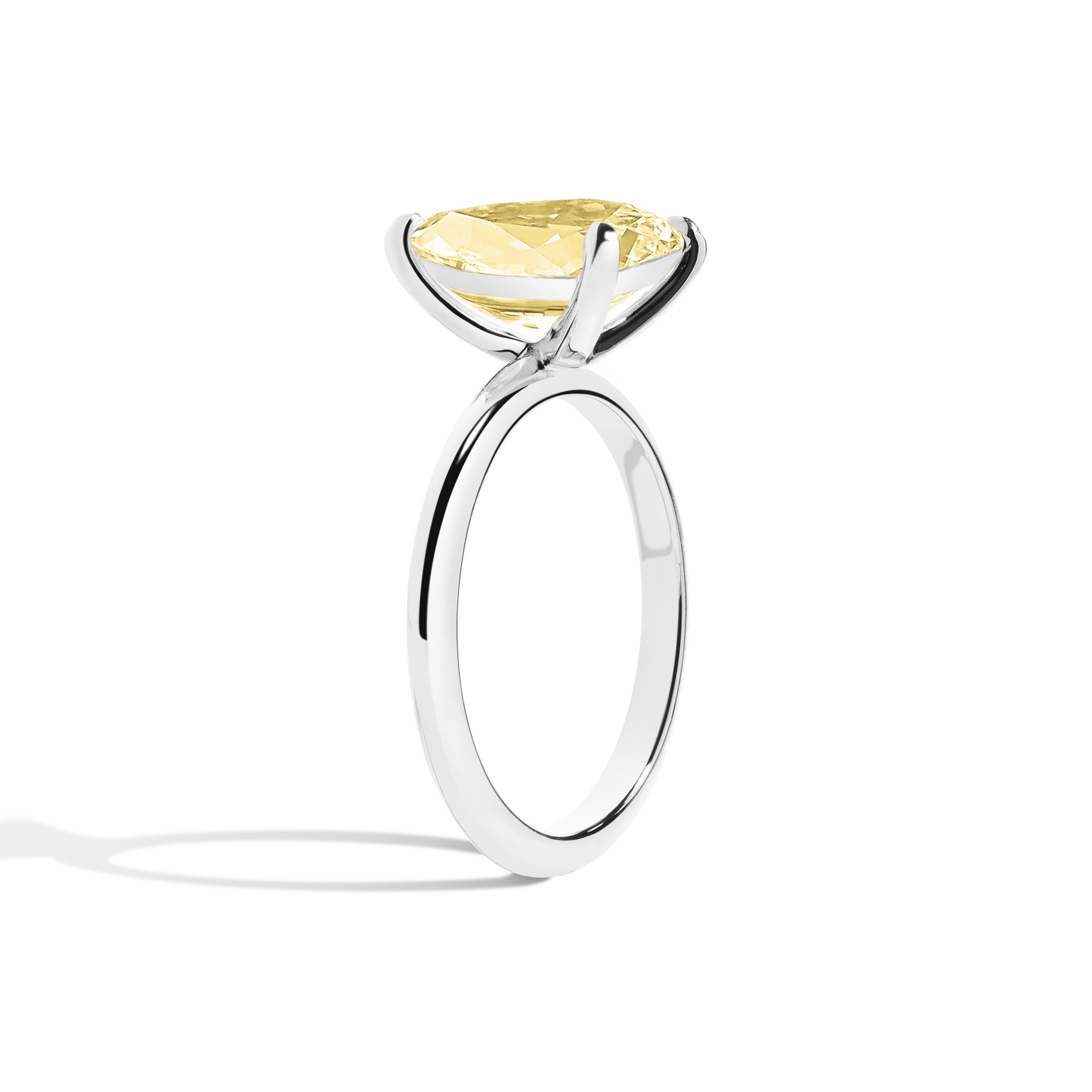 Shahla Karimi Jewelry Old Mine Pear 14K Gold Ring on a white background