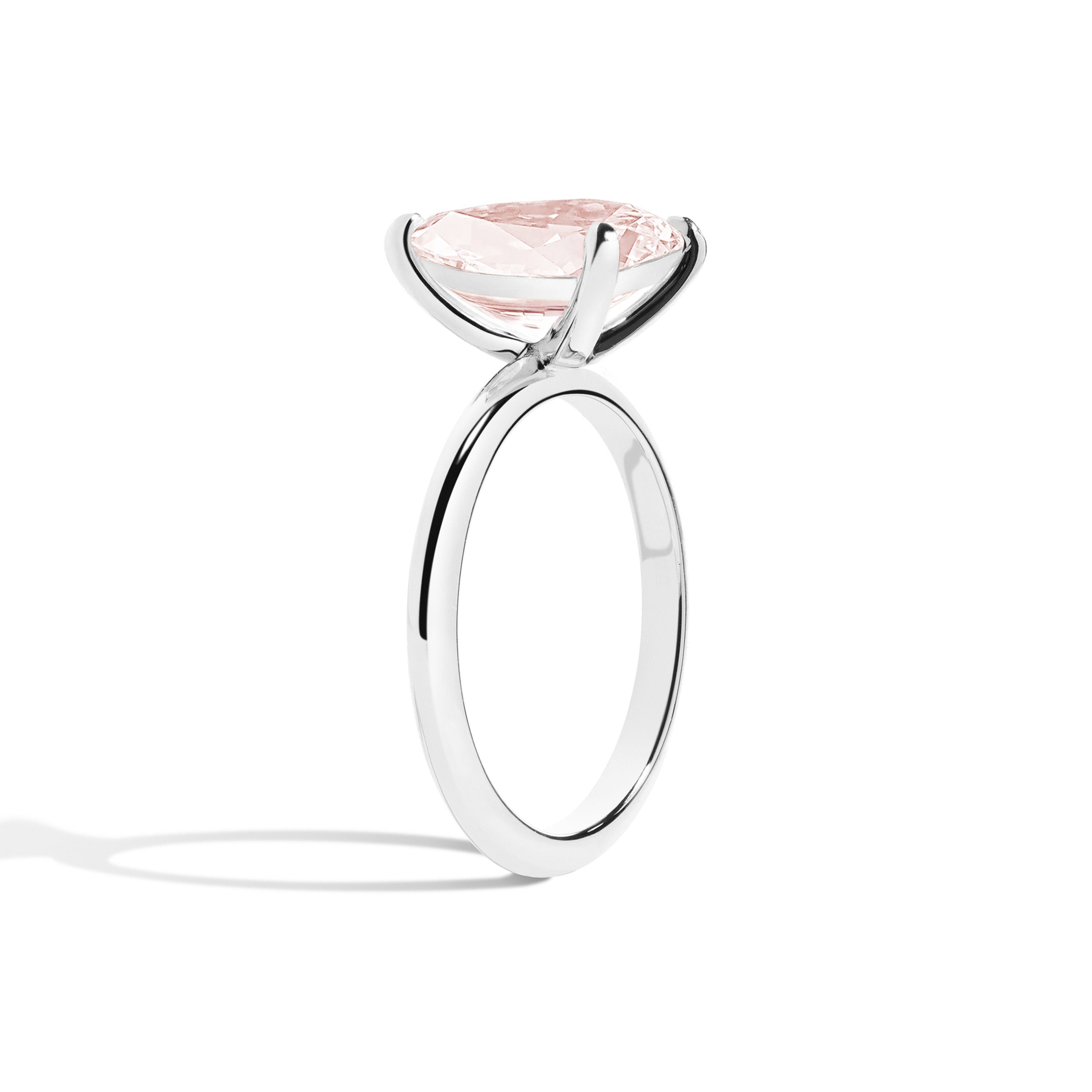 Shahla Karimi Jewelry Old Mine Pear 14K Gold Ring on a white background