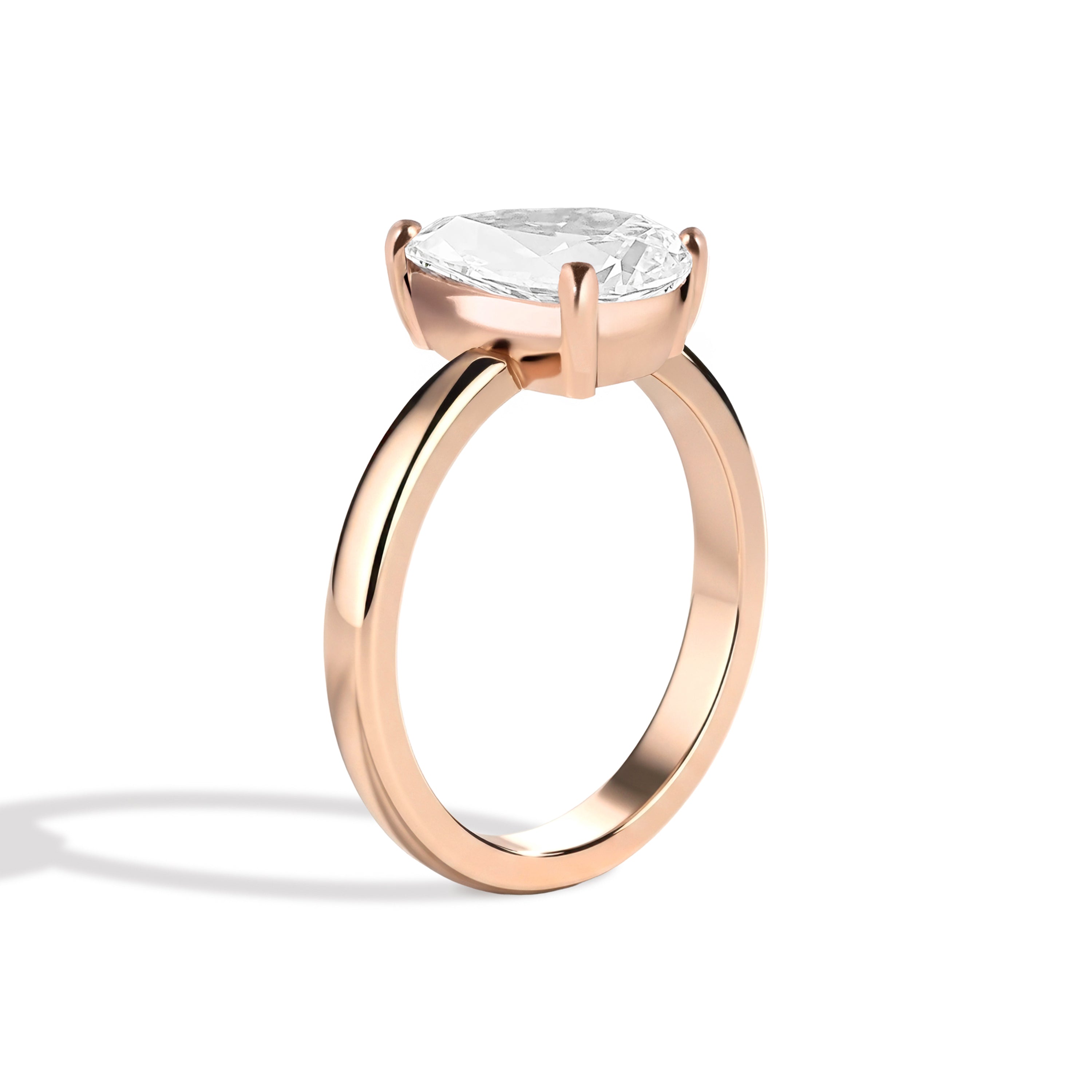 Shahla Karimi Jewelry Old Mine Pear 14K Gold Ring on a white background