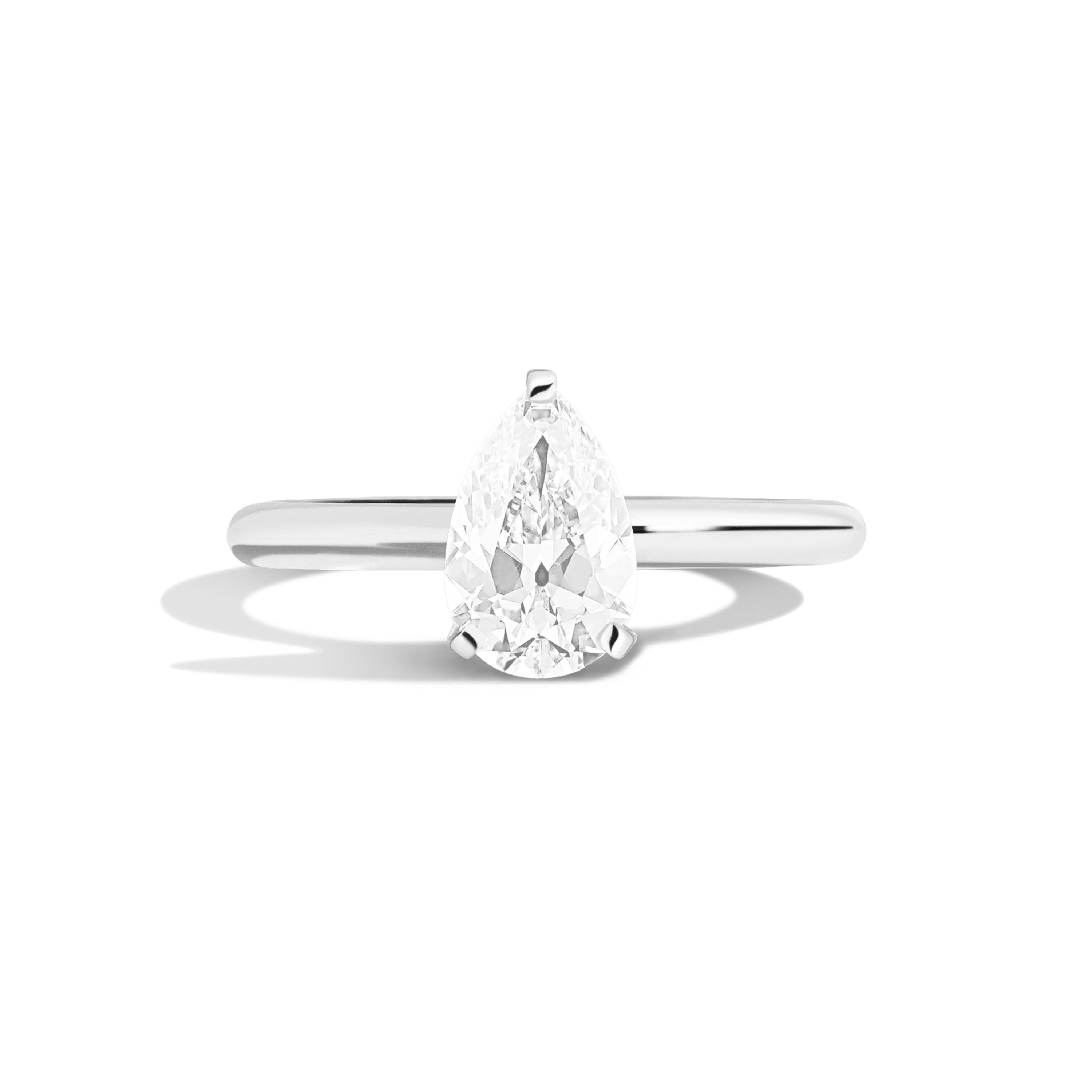 Shahla Karimi Jewelry Old Mine Pear 14K Gold Ring on a white background