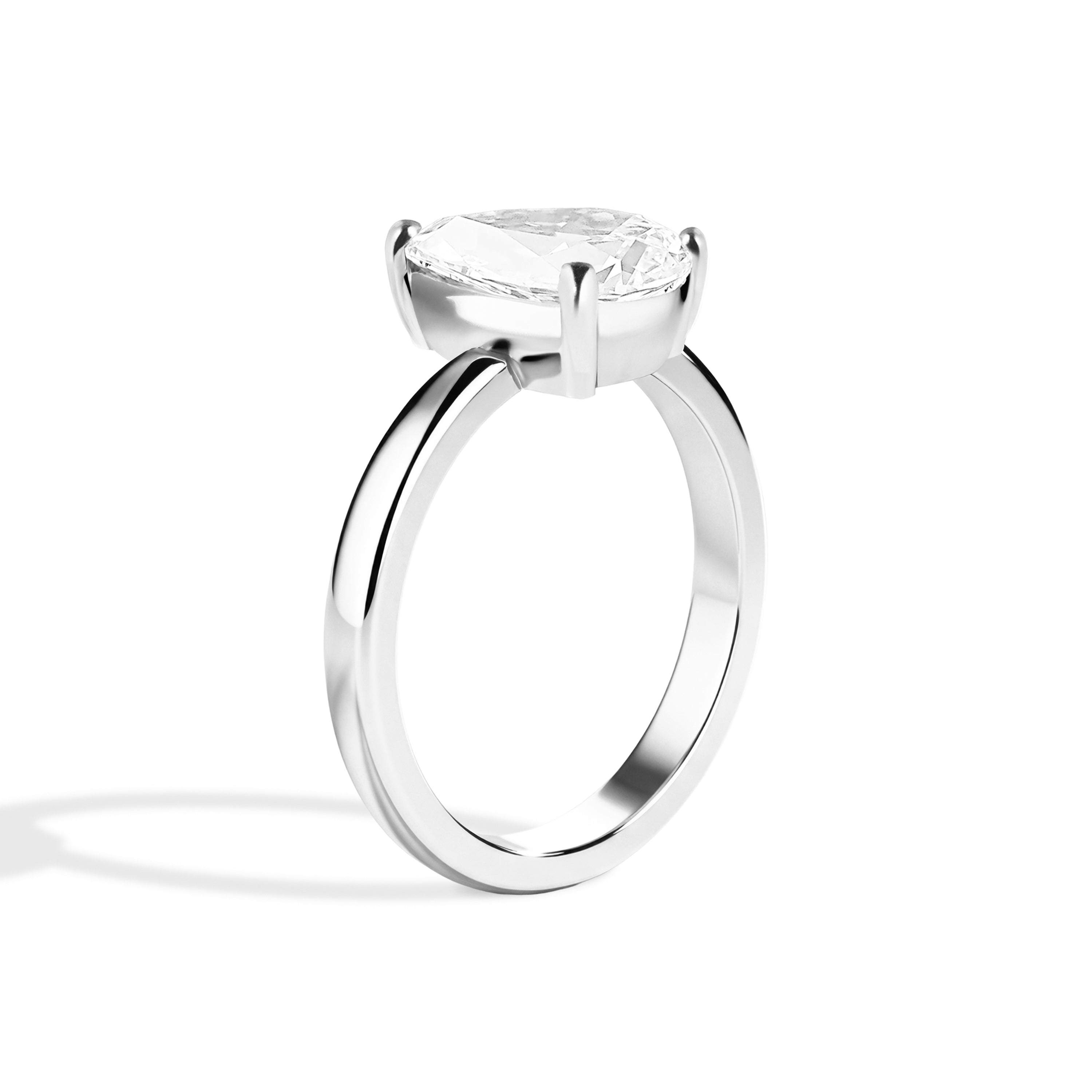 Shahla Karimi Jewelry Old Mine Pear 14K Gold Ring on a white background