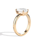 Shahla Karimi Jewelry Old Mine Pear 14K Gold Ring on a white background