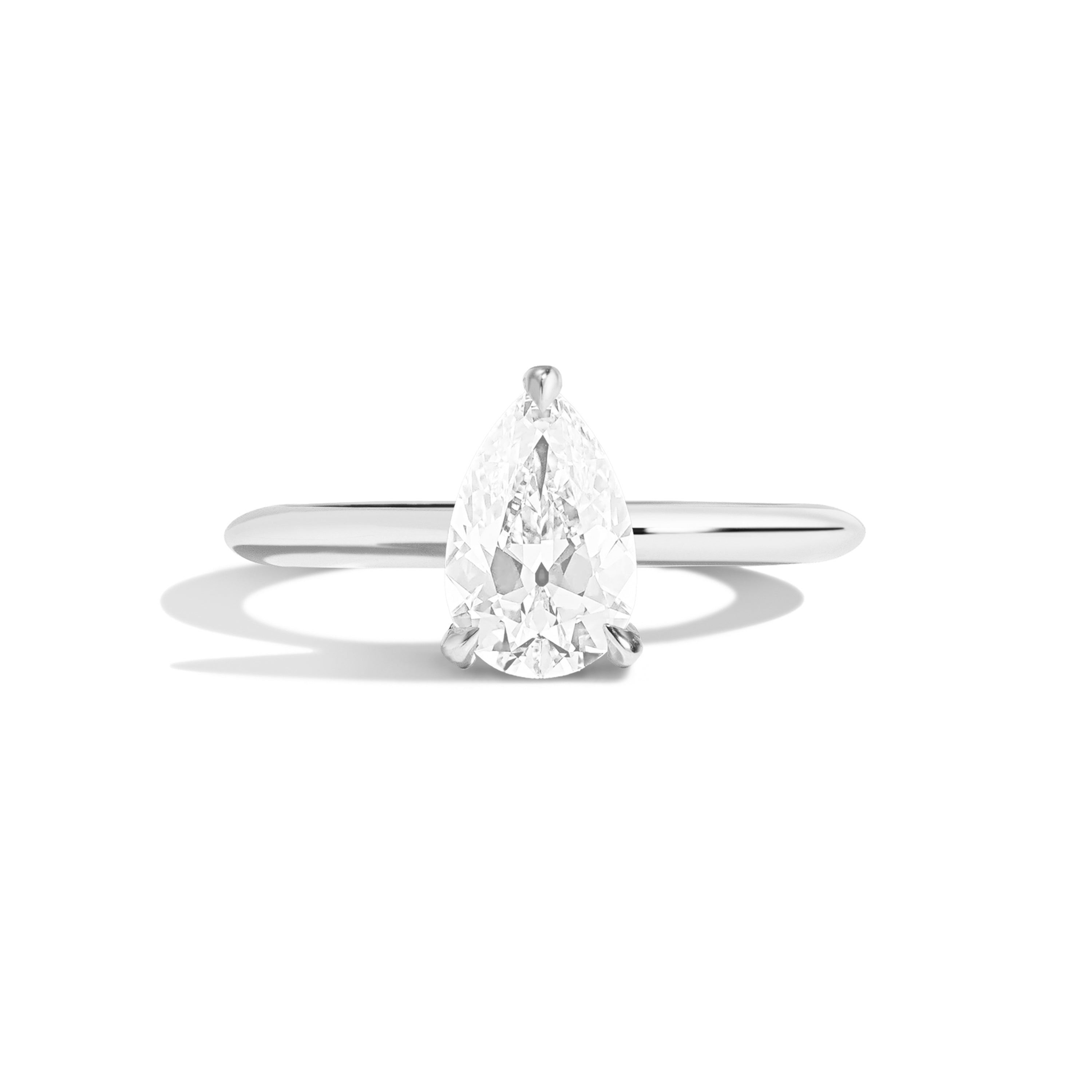 Shahla Karimi Jewelry Old Mine Pear 14K Gold Ring on a white background