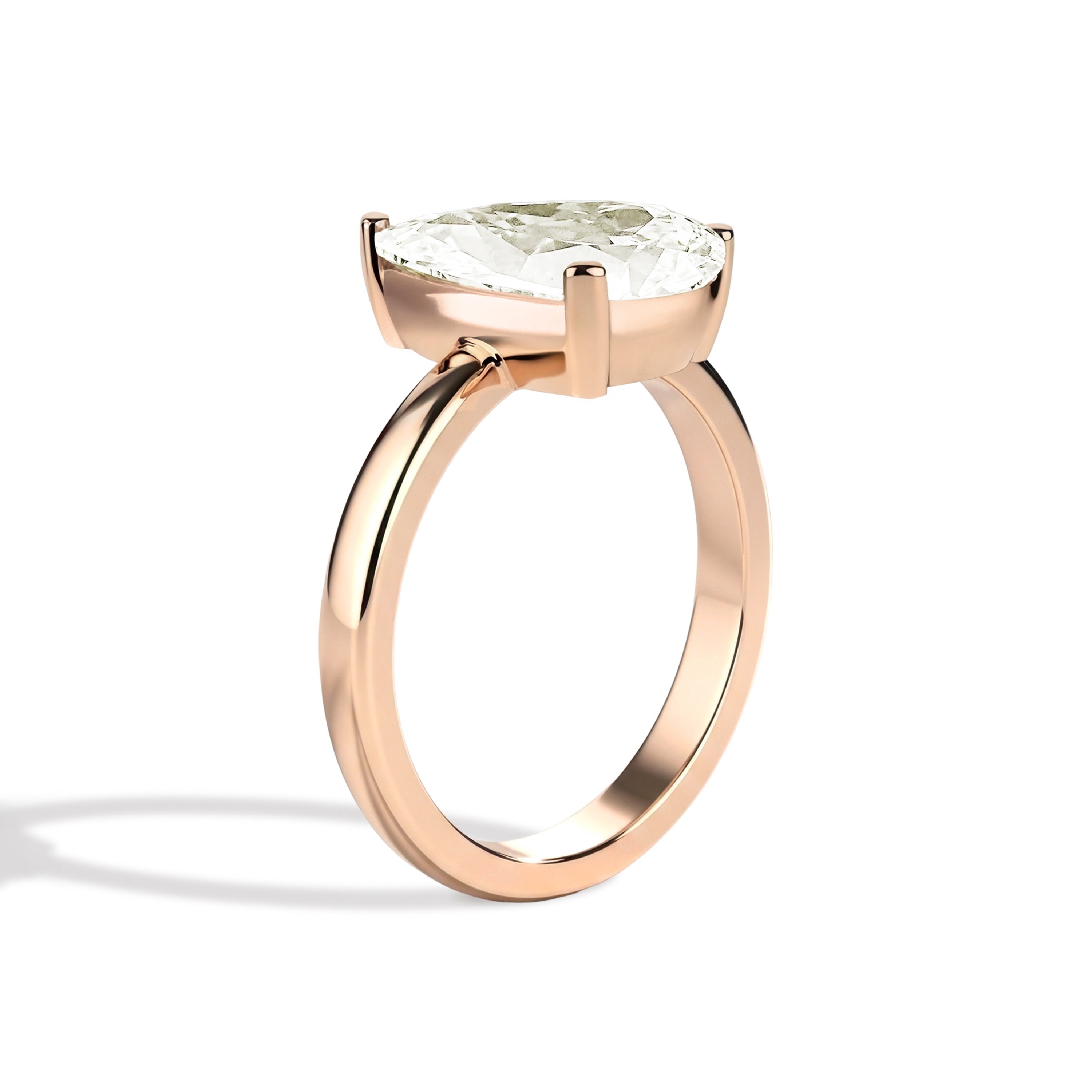 Shahla Karimi Jewelry Old Mine Pear 14K Gold on a white background