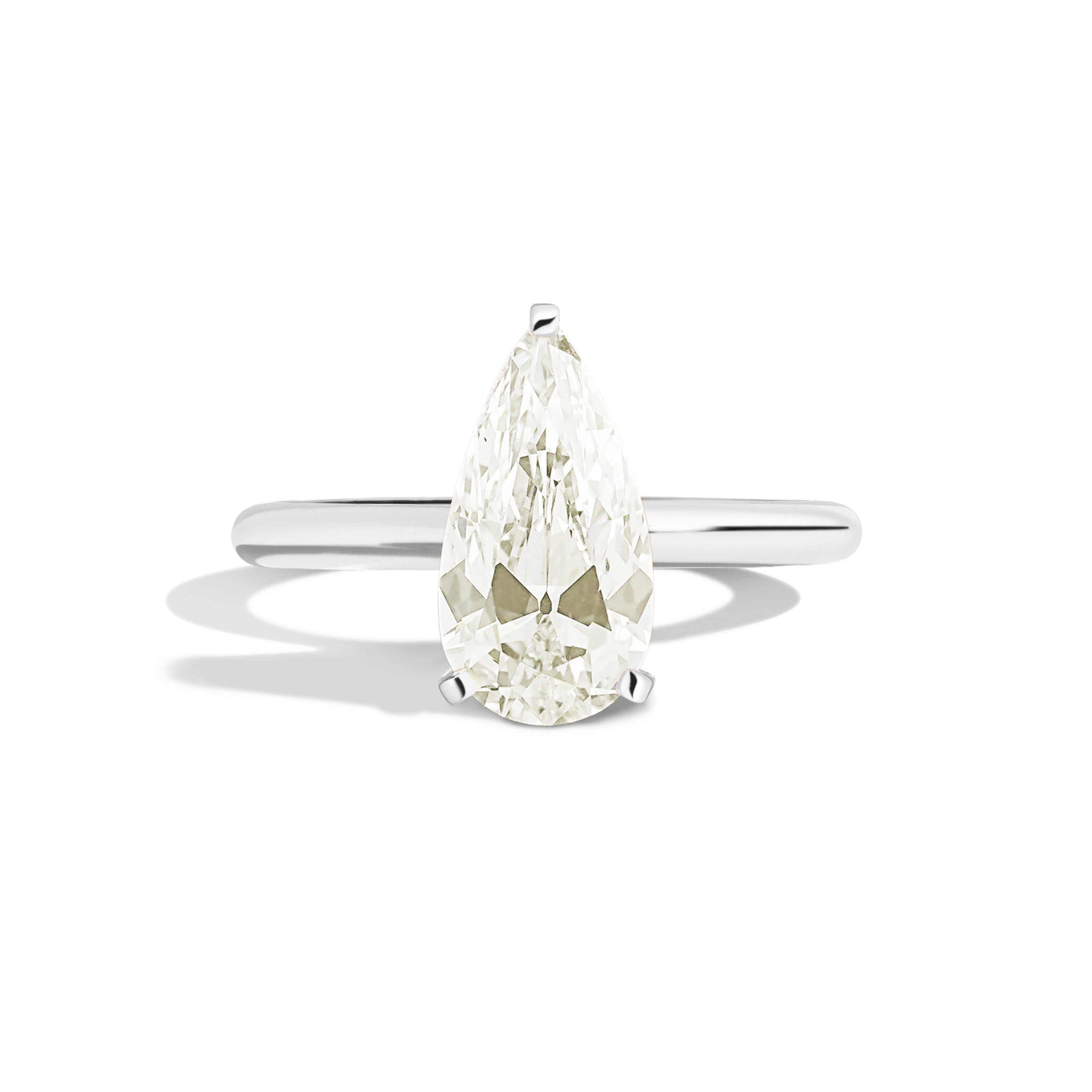 Shahla Karimi Jewelry Old Mine Pear 14K Gold on a white background