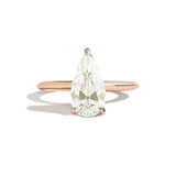 Shahla Karimi Jewelry Old Mine Pear 14K Gold Ring on a white background