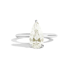 Shahla Karimi Jewelry Old Mine Pear 14K Gold Ring on a white background